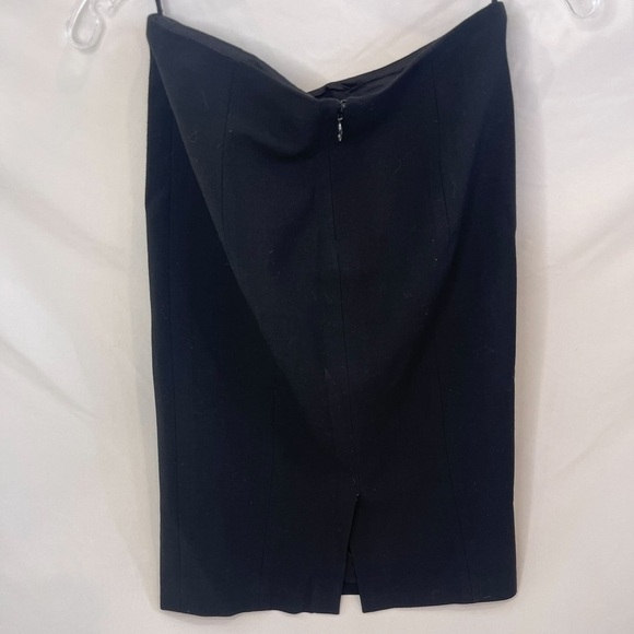 VERSACE VTG 90s Women’s Black Pencil Skirt With Slit Size US 4 - Picture 8 of 10
